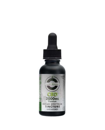 CBD Broad Spectrum MCT Oil Tincture 30ml 2000mg | Live Green Hemp