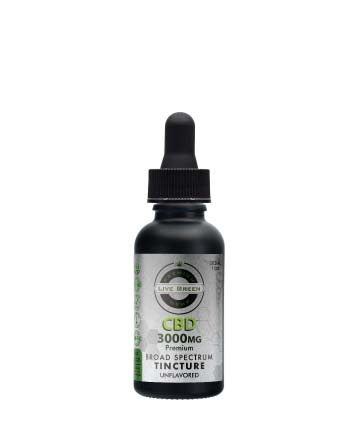 CBD Broad Spectrum MCT Oil Tincture 30ml 3000mg | Live Green Hemp