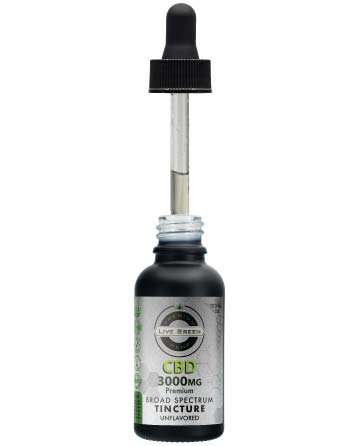 CBD Broad Spectrum MCT Oil Tincture 30ml 3000mg | Live Green Hemp