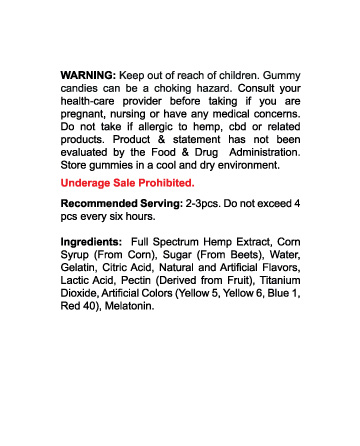 CBD Full Spectrum  Gummy Sour Bears 8oz 750mg | Live Green Hemp