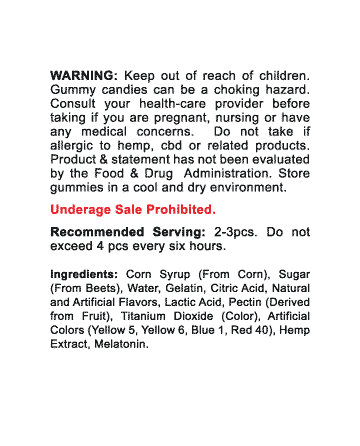CBD Gummy Sour Bears 8oz 750mg | Live Green Hemp