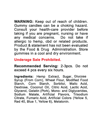 CBD Gummy Sour Packs 8oz 750mg | Live Green Hemp