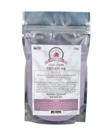 CBD Bath Dust Calm and Unwind Purple 14oz 200mg