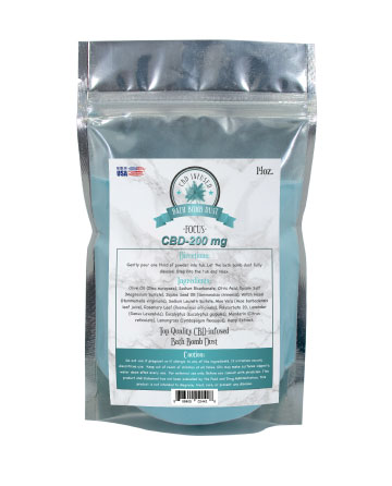 CBD Bath Dust Focus Blue 14oz 200mg | Live Green Hemp