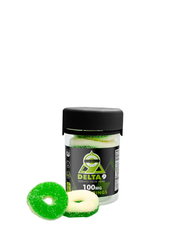 Delta 9 Gummy Apple Rings 10ct 100mg | Live Green Hemp