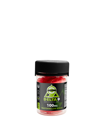 Delta 9 Gummy Watermelon Rings 10ct 100mg | Live Green Hemp