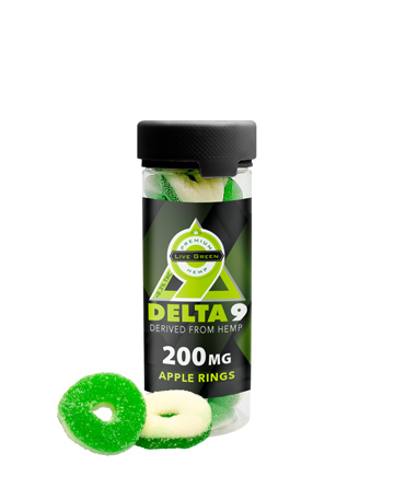 Delta 9 Gummy Apple Rings 20ct 200mg | Live Green Hemp