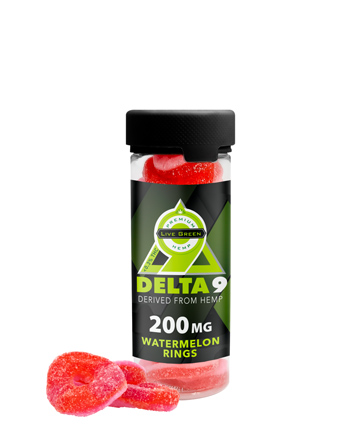 Delta 9 Gummy Watermelon Rings 20ct 200mg | Live Green Hemp