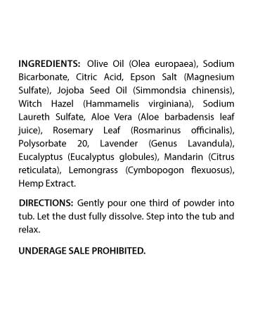 CBD Bath Dust Focus Blue 14oz 200mg | Live Green Hemp