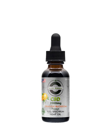 CBD Full Spectrum Hempseed Oil Tincture Orange Blossom 30ml 2000mg | Live Green Hemp