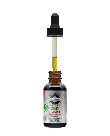 CBD Full Spectrum Hempseed Oil Tincture Peppermint 30ml 2000mg | Live Green Hemp