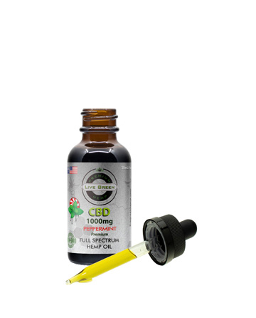 CBD Full Spectrum Hempseed Oil Tincture Peppermint 30ml 2000mg | Live Green Hemp