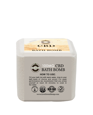 CBD Essential Oil Collection Bath Bombs Gardenia 4oz 100mg | Live Green Hemp