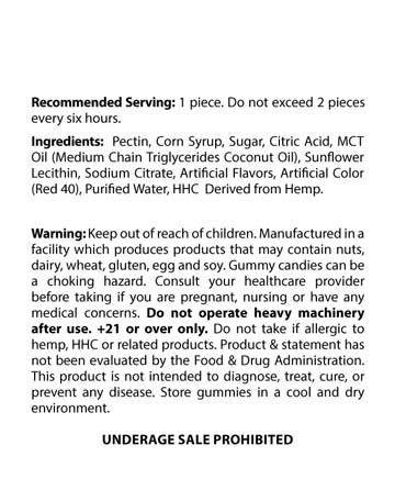 HHC Infused Gummies 20ct 1000mg | Live Green Hemp