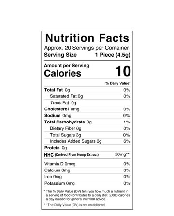 HHC Infused Gummies 20ct 1000mg | Live Green Hemp