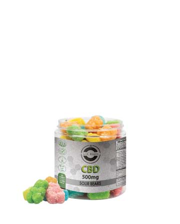CBD Gummy Sour Bears 4oz 500mg | Live Green Hemp
