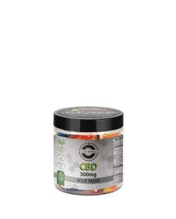 CBD Gummy Sour Packs 4oz 500mg | Live Green Hemp