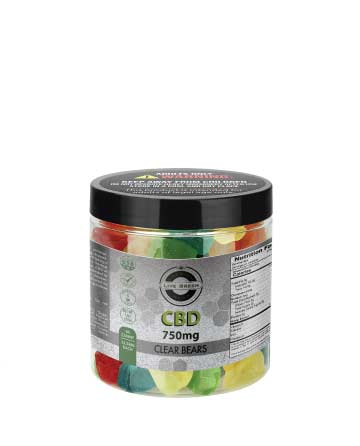 CBD Gummy Clear Bears 8oz 750mg | Live Green Hemp