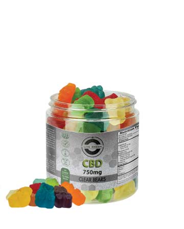 CBD Gummy Clear Bears 8oz 750mg | Live Green Hemp