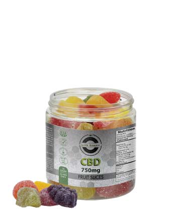 CBD Gummy Fruit Slices 8oz 750mg | Live Green Hemp