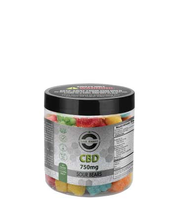 CBD Gummy Sour Bears 8oz 750mg | Live Green Hemp