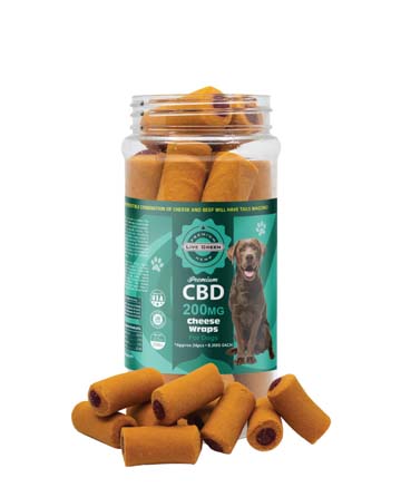 CBD Pet Treats Cheese Wraps 16oz 200mg | Live Green Hemp