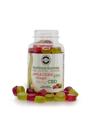 CBD Nutritional Gummy Apple Cider Vinegar 60pcs 300mg | Live Green Hemp