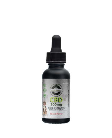CBD Broad Spectrum MCT Oil THC-Free Pet Tincture for Dogs Bacon 30ml 300mg | Live Green Hemp