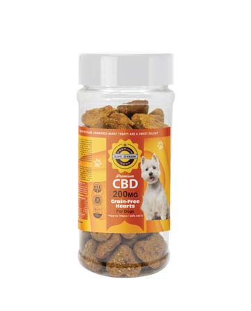 CBD Pet Treats Grain-Free Hearts 16oz 200mg | Live Green Hemp