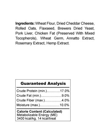 CBD Pet Treats Natural Cheddar 16oz 200mg | Live Green Hemp