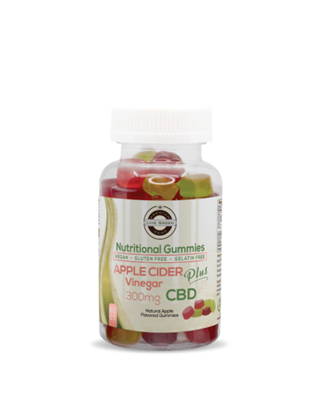 CBD Nutritional Gummy Apple Cider Vinegar 60pcs 300mg | Live Green Hemp