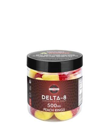 Delta 8 Classic Gummy Peach Rings 20pcs 500mg