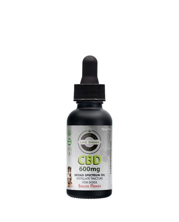 CBD Broad Spectrum MCT Oil T-Free Pet Tincture for Dogs Bacon 30ml 600mg