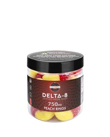 Delta 8 Classic Gummy Peach Rings 30pcs 750mg | Live Green Hemp