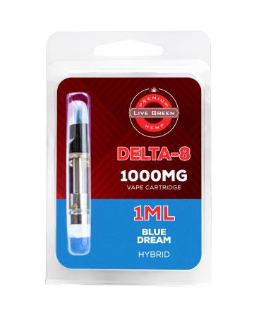 Delta 8 Cartridge Blue Dream 1ml 1000mg | Live Green Hemp