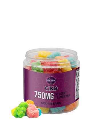 CBD Gummy Sour Bears 8oz 750mg | Live Green Hemp
