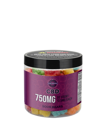 CBD Gummy Sour Bears 8oz 750mg | Live Green Hemp