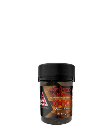 Delta 8 Infused Gummies Mango 20ct 1000mg | Live Green Hemp