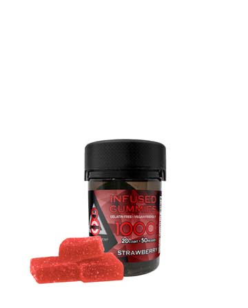 Delta 8 Infused Gummies Strawberry 20ct 1000mg | Live Green Hemp