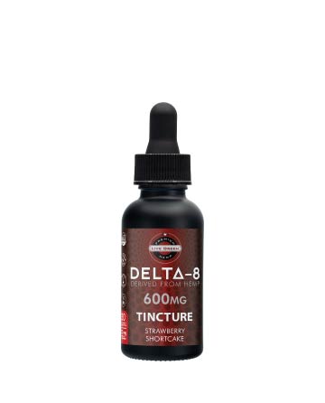 Delta 8 MCT Oil Tincture Strawberry Shortcake 30ml 600mg | Live Green Hemp