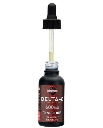 Delta 8 MCT Oil Tincture Strawberry Shortcake 30ml 600mg | Live Green Hemp