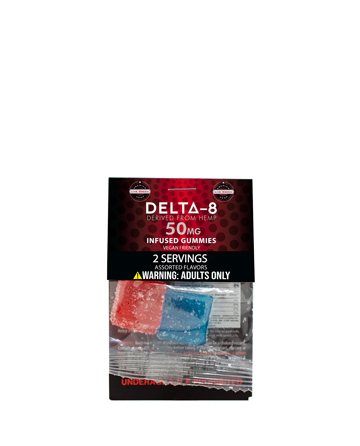 Delta 8 Infused Gummies Grab n&#039; Go Bag 50mg 2pcs | Live Green Hemp