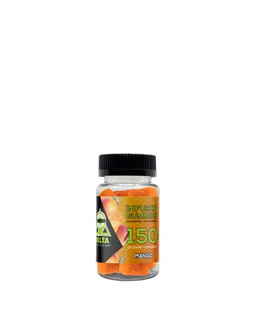 Delta 9 Infused Gummies Mango 15pcs 150mg | Live Green Hemp