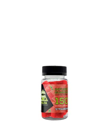 Delta 9 Infused Gummies Strawberry 15pcs 150mg | Live Green Hemp