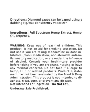 HHC Diamond Sauce 2g 1800mg | Live Green Hemp