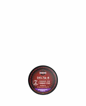 Delta 8 Diamond Sauce Indica Grandaddy Purple 2g 1800mg | Live Green Hemp