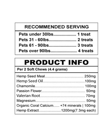 CBD Advanced Wellness Pet Treats 16oz 1200mg | Live Green Hemp