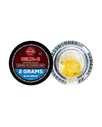 Delta 8 Diamond Sauce Hybrid Blue Dream 2g 1800mg | Live Green Hemp