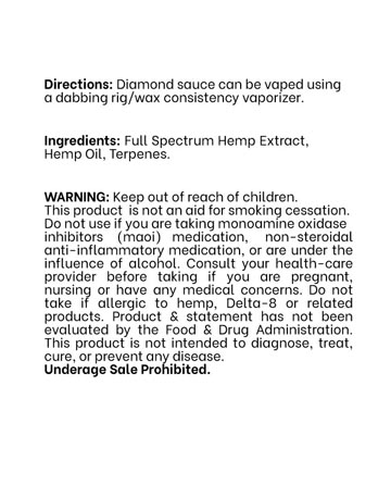 Delta 8 Diamond Sauce Hybrid Blue Dream 2g 1800mg | Live Green Hemp