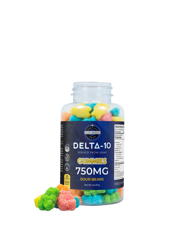 Delta 10 Gummy Sour Bears 30ct 750mg | Live Green Hemp